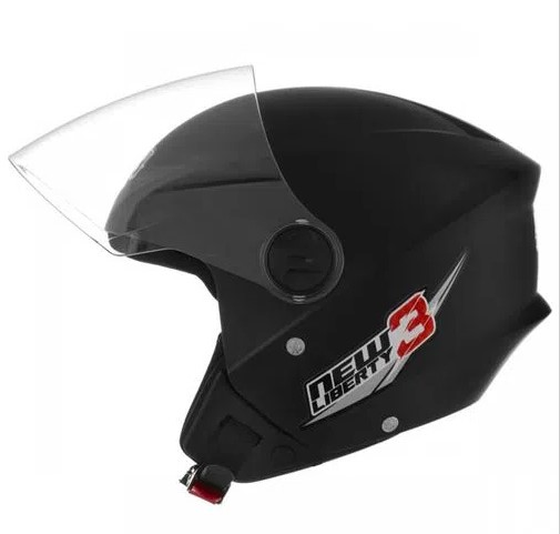 CAPACETE NEW LIBERTY 3 N58 PRETO FOSCO