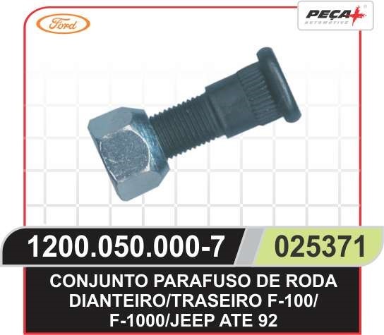 PARAFUSO RODA DIANTEIRO E TRASEIRO