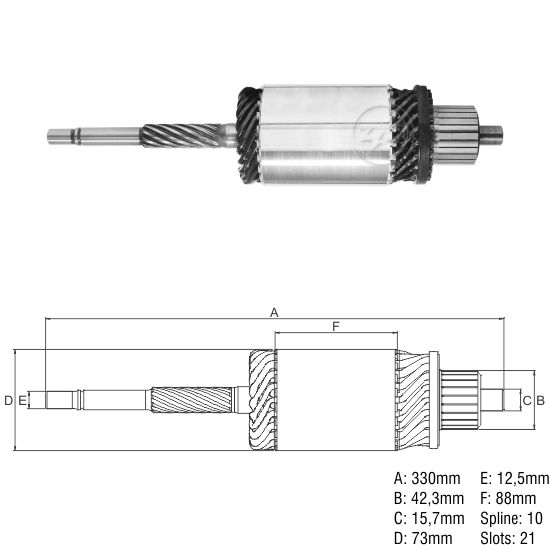 INDUZIDO MOTOR PARTIDA