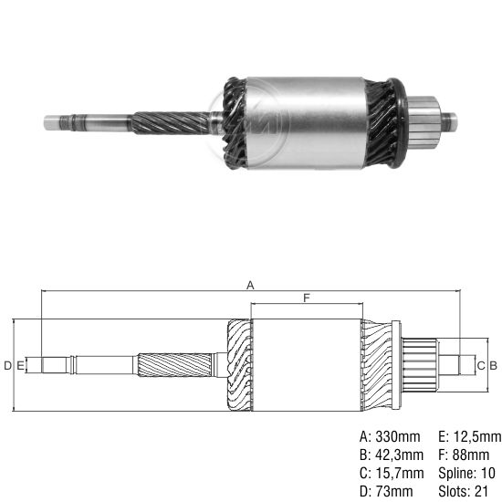 INDUZIDO MOTOR PARTIDA