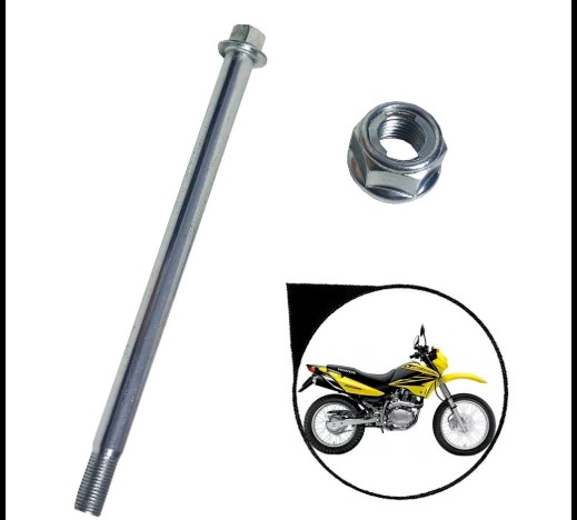 EIXO RODA DIANTEIRA BROS125/BROS150/BROS160/XLR *COM PORCA