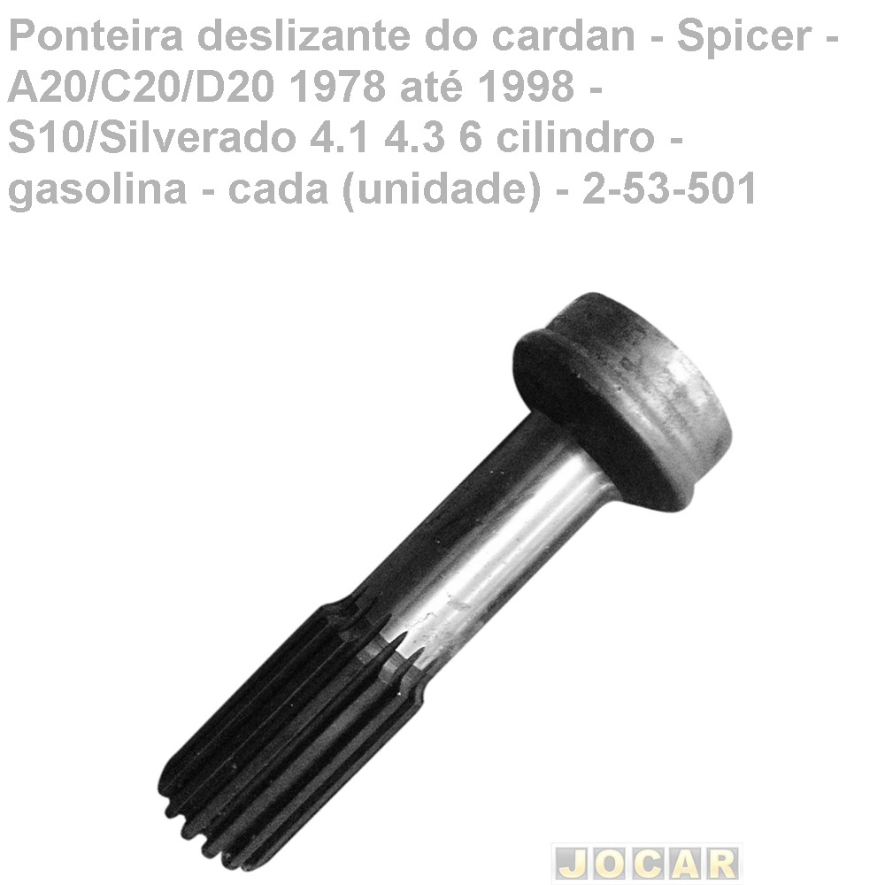 PONTEIRA CARDAN DESLIZANTE