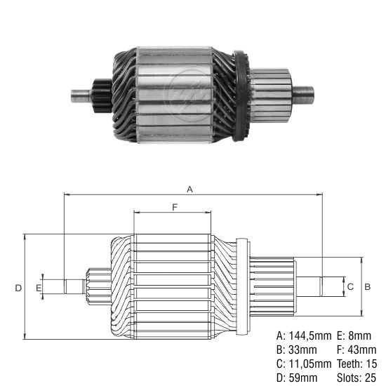 INDUZIDO MOTOR PARTIDA