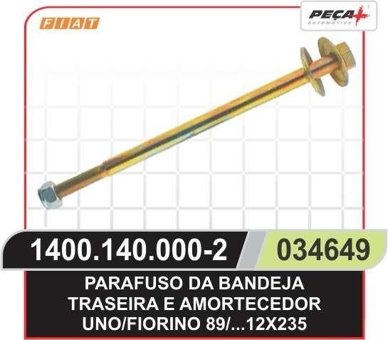 PARAFUSO BANDEJA TRASEIRA E AMORTECEDOR 12X235