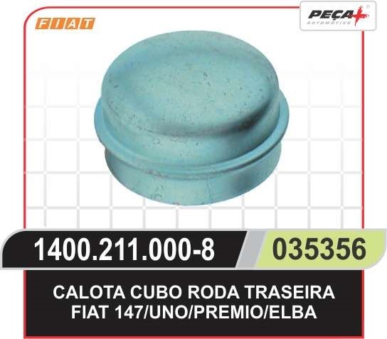 CALOTA CUBO RODA TRASEIRO