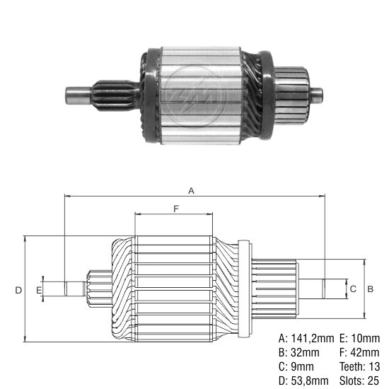 INDUZIDO MOTOR PARTIDA