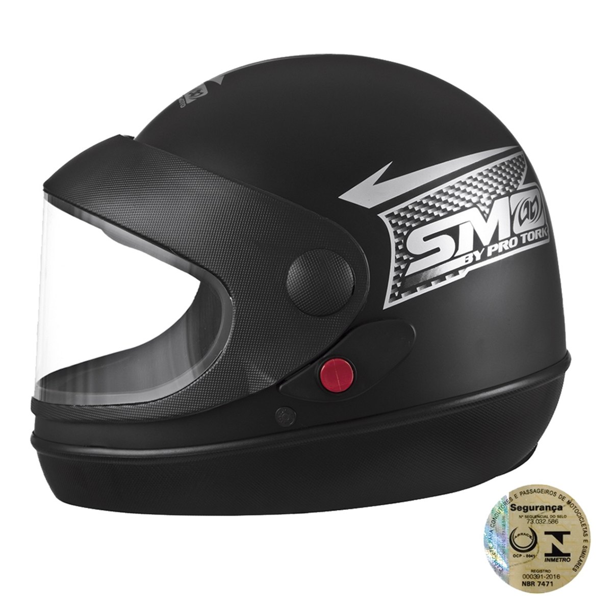 CAPACETE SM AUT PROTORK PRETO FOSCO
