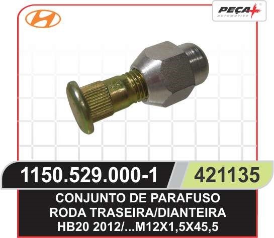 PARAFUSO RODA DIANTEIRA E TRASEIRA