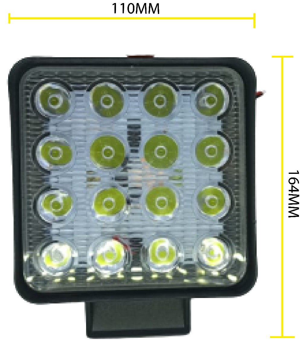 FAROL AUXILIAR MILHA LED QUADRADO