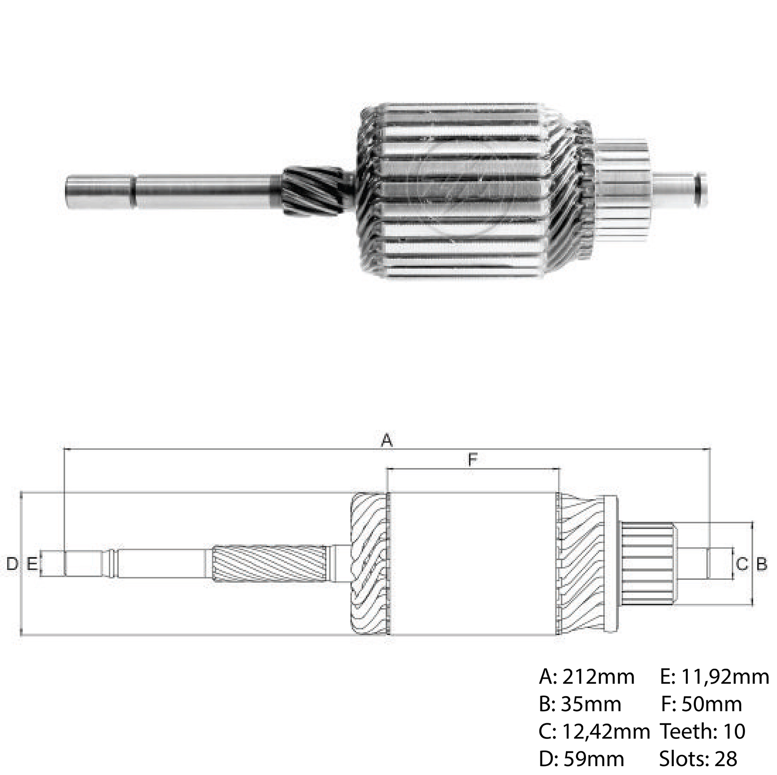 INDUZIDO MOTOR PARTIDA