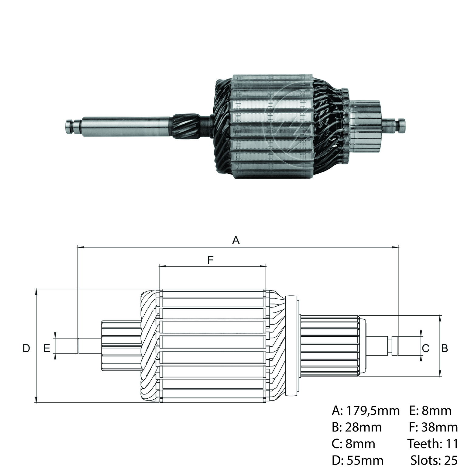INDUZIDO MOTOR PARTIDA