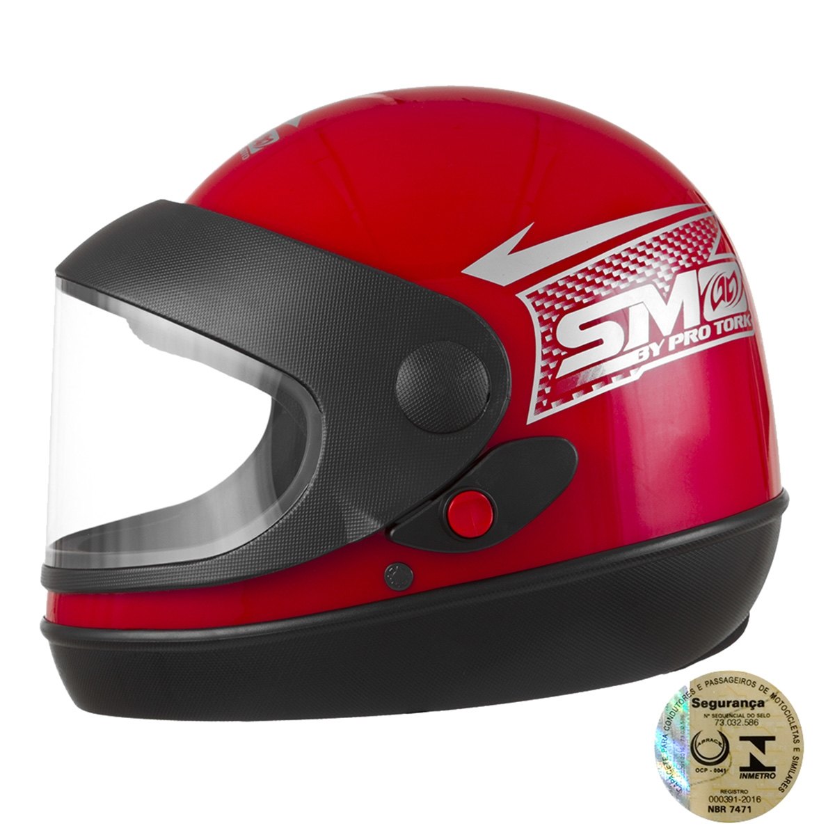 CAPACETE SM 788 AUT PROTORK N58 VERMELHO