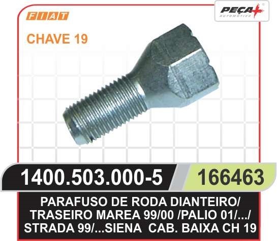 PARAFUSO RODA DIANTEIRA E TRASEIRA
