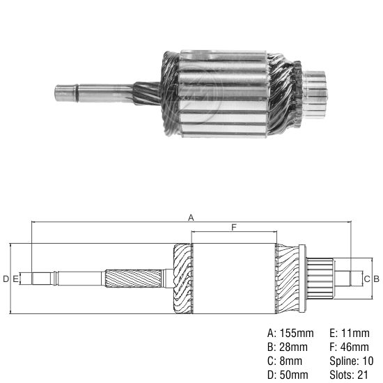 INDUZIDO MOTOR PARTIDA