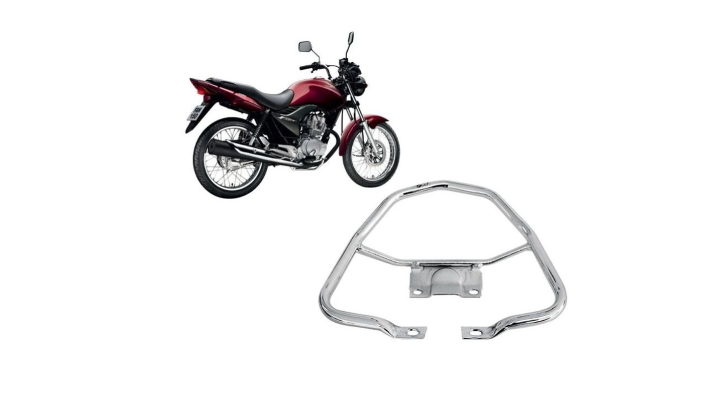 ALCA TRASEIRA CROMADA FAN150 2009 A 2013