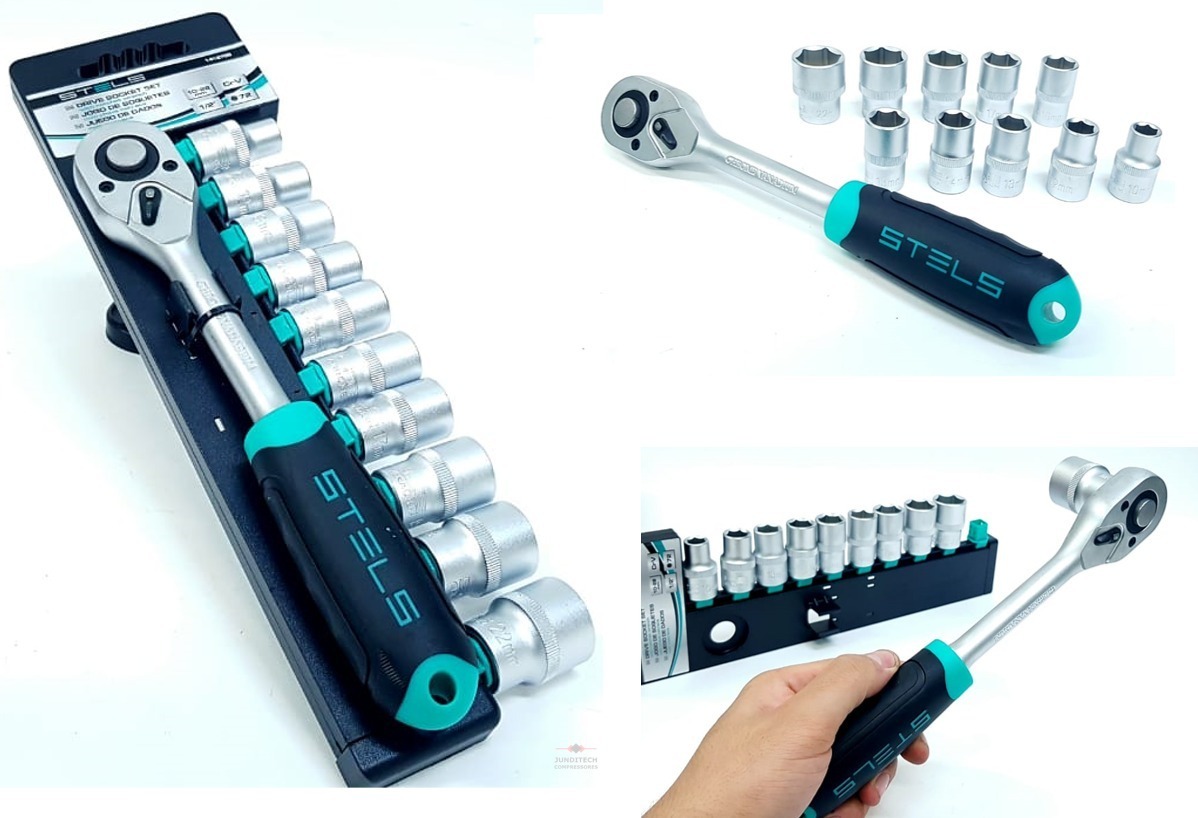 JOGO CHAVE SOQUETE 12PCS 1/2
