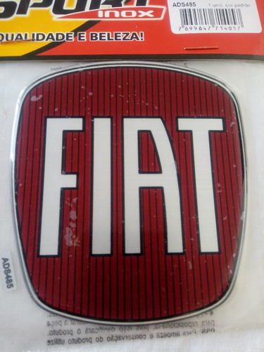 EMBLEMA TAMPA TRASEIRA (FIAT) VERMELHA