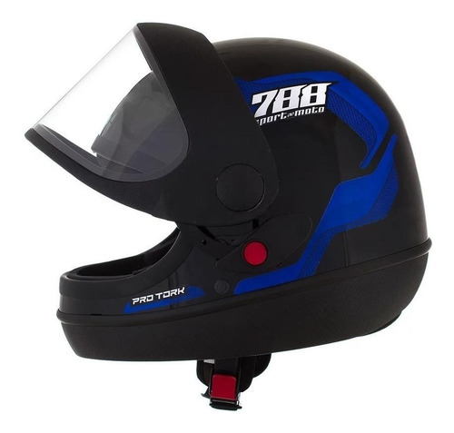CAPACETE SM 788 AUT PROTORK N58 PRETO/AZUL