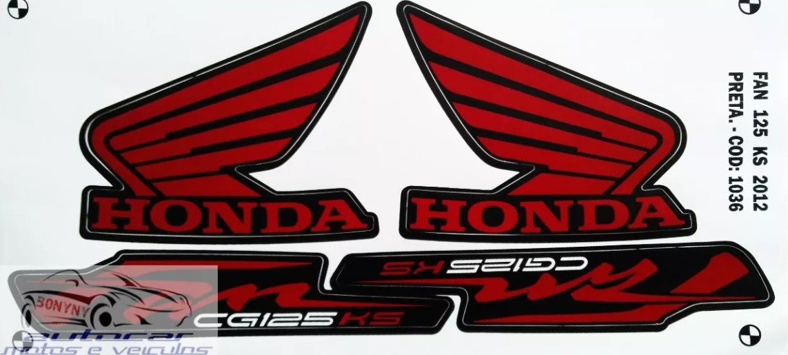 JG FAIXA PRETA FAN125 KS 2012