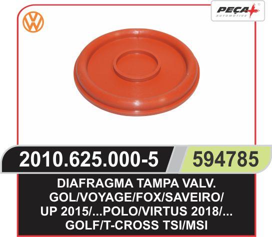 DIAFRAGMA TAMPA VALVULA