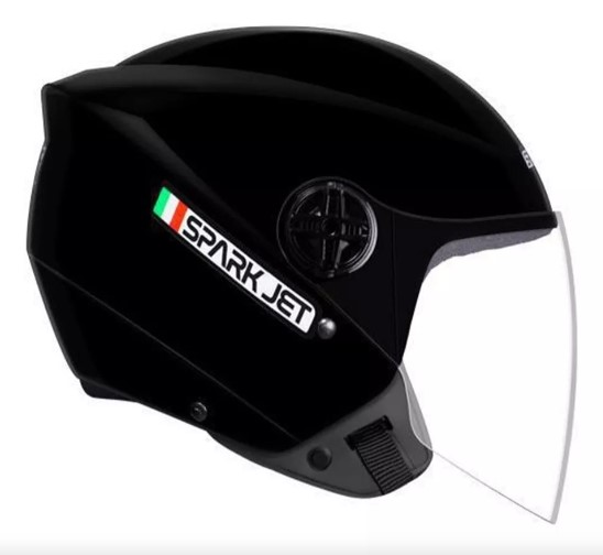 CAPACETE SPARK JET SOLID PRETO N58