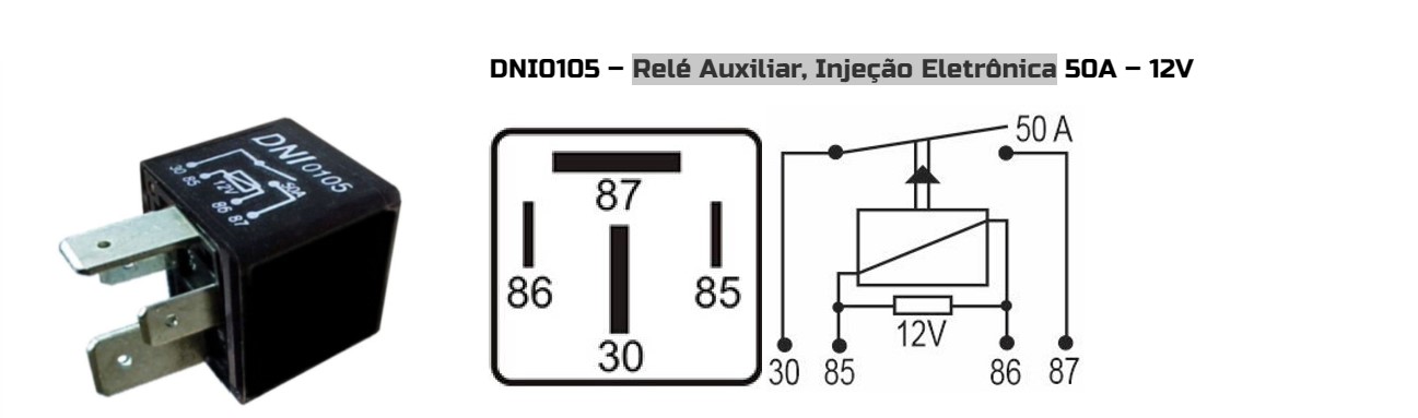 RELE AUXILIAR INJECAO ELETRONICA