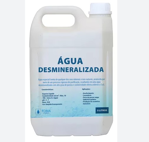 AGUA DESMINERALIZADA 5LTS