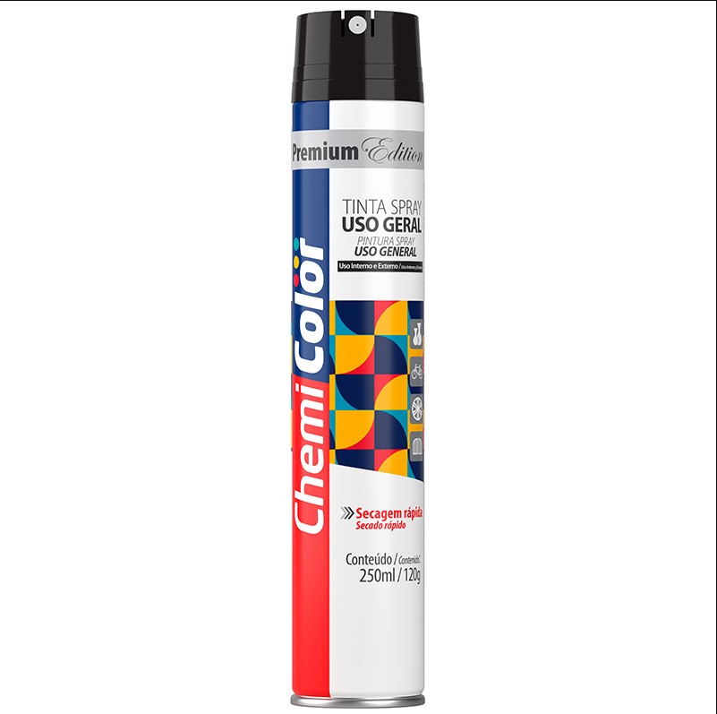 TINTA SPRAY PRETO FOSCO 250ML