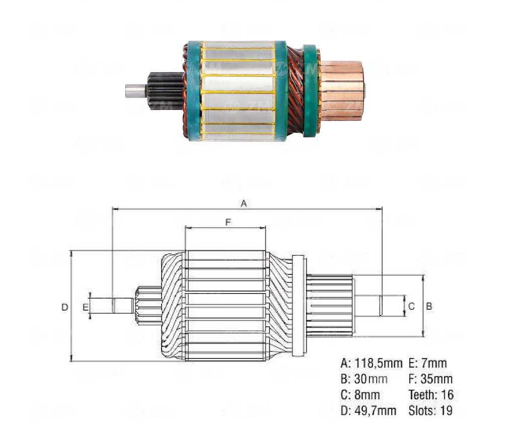 INDUZIDO MOTOR PARTIDA