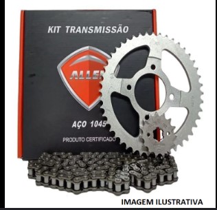 KIT TRANSMISSAO RELACAO CG150 2004 A 2008 ACO 10X45