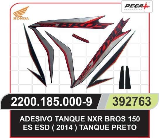 JG FAIXA PRETO BROS 150 ES ESD ( 2014 )