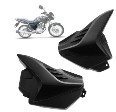TAMPA LATERAL PRETA INJETADA TITAN150/FAN150 2009 A 2013