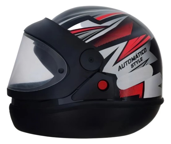CAPACETE AUT STYLE  N56 PRETO/VERMELHO